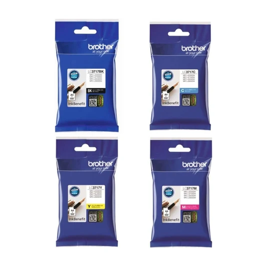 Brother LC3717 Standard Cartridges – Black, Cyan, Magenta, Yellow