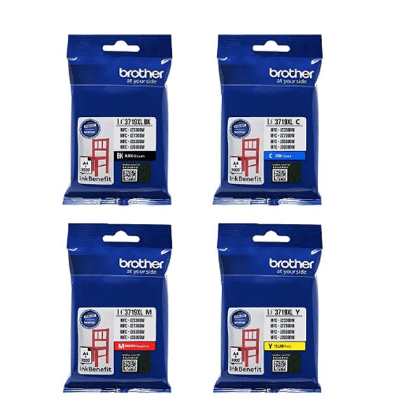 Brother LC3719XL Standard Cartridges – Black, Cyan, Magenta, Yellow
