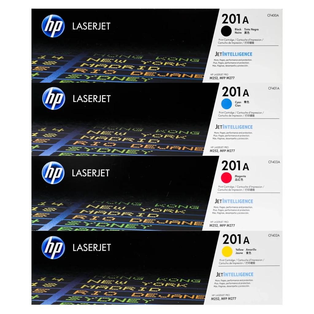 HP 201A Original LaserJet Toner Cartridge – Black, Cyan, Magenta, Yellow