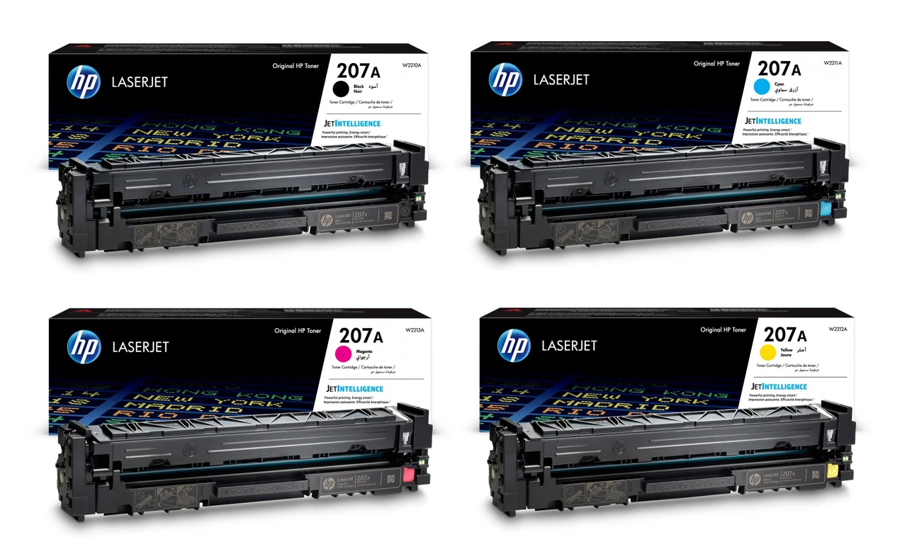 HP 207A Original LaserJet Toner Cartridge – Black, Cyan, Magenta, Yellow