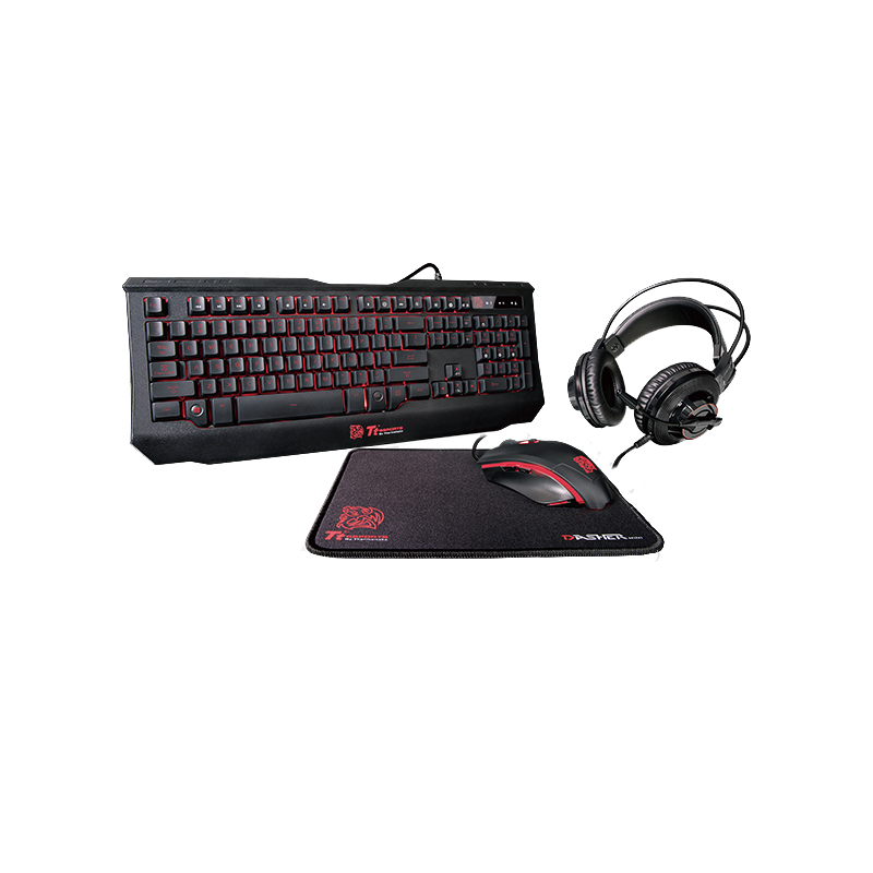 Thermaltake KNUCKER 4 in 1 Gaming Kit – Keyboard, Mouse, Headset, Mouse Pad