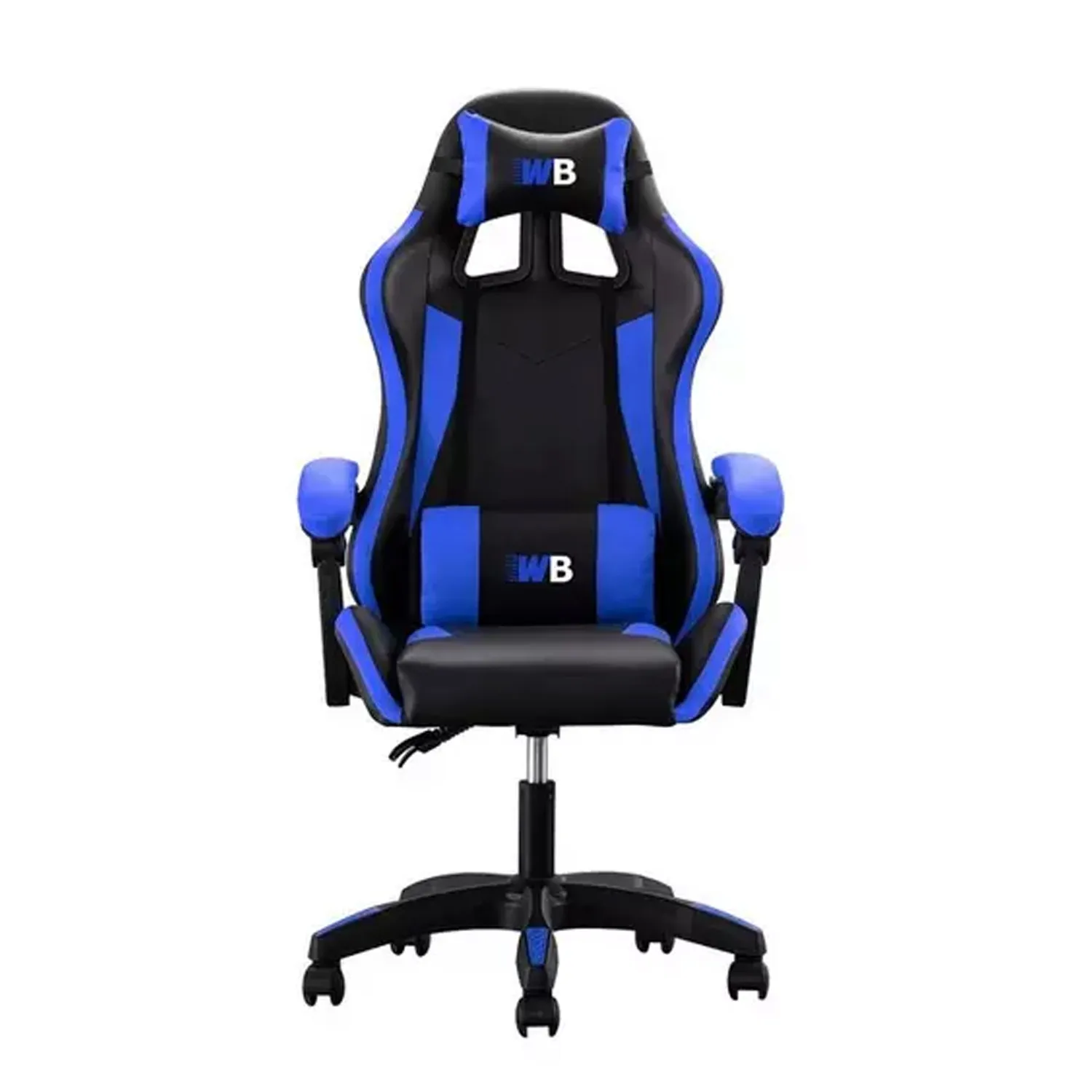 WB WB029-2 Gaming Chair With Arm Rest Black+Blue