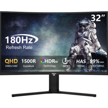 Dahua 32? Curved Gaming Monitor – 2K, 180Hz, 1ms (LM32-E330CA)