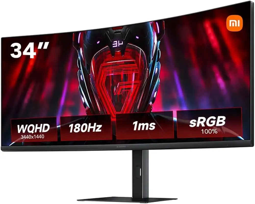 Xiaomi 34? G34WQi Curved Gaming Monitor 2026 – 180Hz WQHD Display