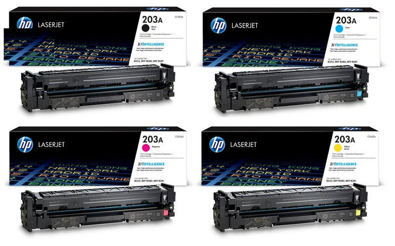 HP 203A Original LaserJet Toner Cartridge – Black, Cyan, Magenta, Yellow