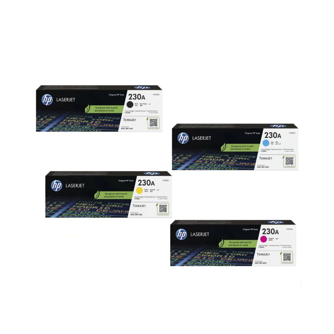 HP 230A Original LaserJet Toner Cartridge – Black, Cyan, Magenta, Yellow