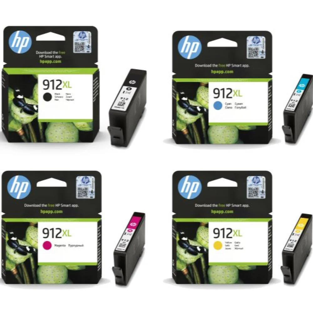 HP 912XL High Yield Original Ink Cartridge – Black, Cyan, Magenta, Yellow